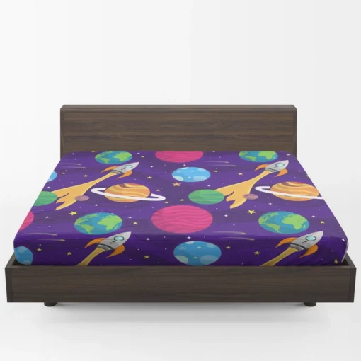 Space And Universe Exploration Fitted Sheet 1