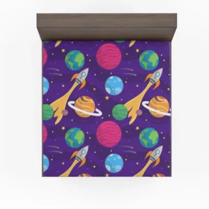 Space And Universe Exploration Fitted Sheet