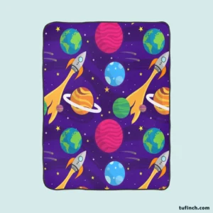 Space And Universe Exploration Fleece Blanket 1