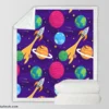 Space And Universe Exploration Sherpa Fleece Blanket