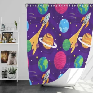 Space And Universe Exploration Shower Curtain