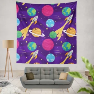 Space And Universe Exploration Wall Tapestry