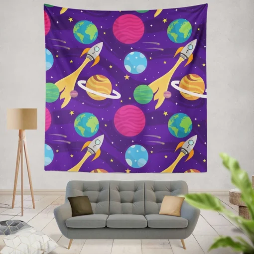 Space And Universe Exploration Wall Tapestry