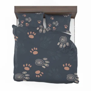 Spiral Animal Footprint Design Bedding Set 2