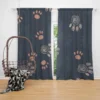 Spiral Animal Footprint Design Curtain