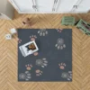 Spiral Animal Footprint Design Rug