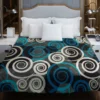 Spiral Blue Seamless Design Duvet Cover