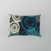 Spiral Blue Seamless Design Pillow Case