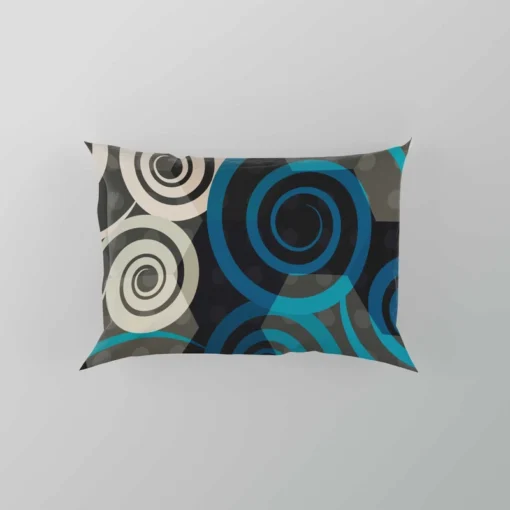 Spiral Blue Seamless Design Pillow Case