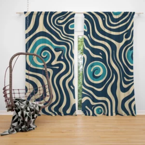 Spiral Pattern Design Curtain