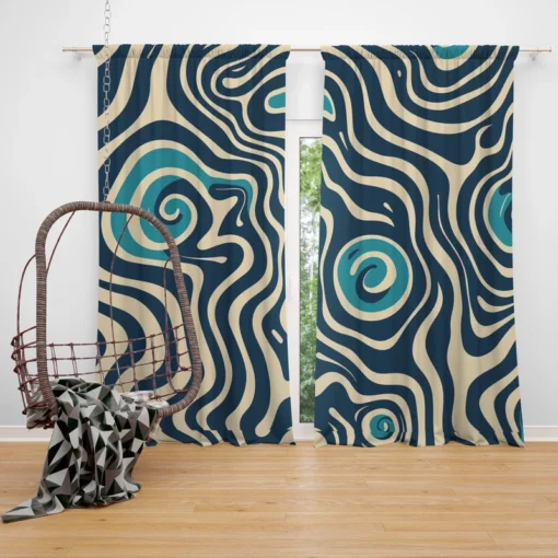 Spiral Pattern Design Curtain