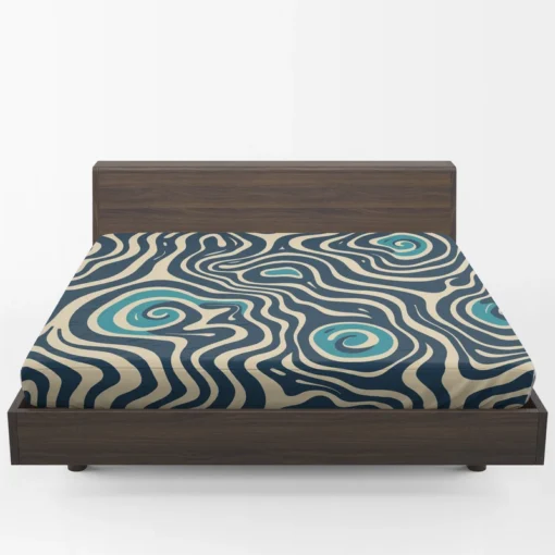 Spiral Pattern Design Fitted Sheet 1