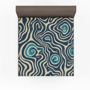 Spiral Pattern Design Fitted Sheet