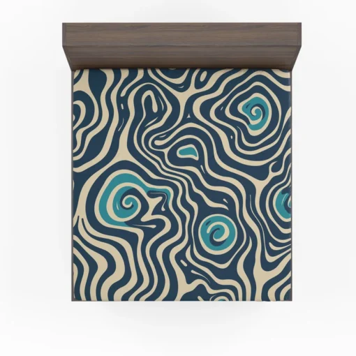 Spiral Pattern Design Fitted Sheet