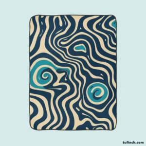 Spiral Pattern Design Fleece Blanket 1