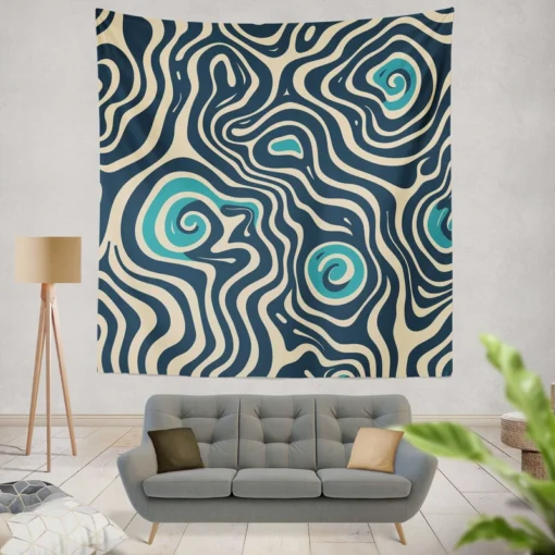 Spiral Pattern Design Wall Tapestry