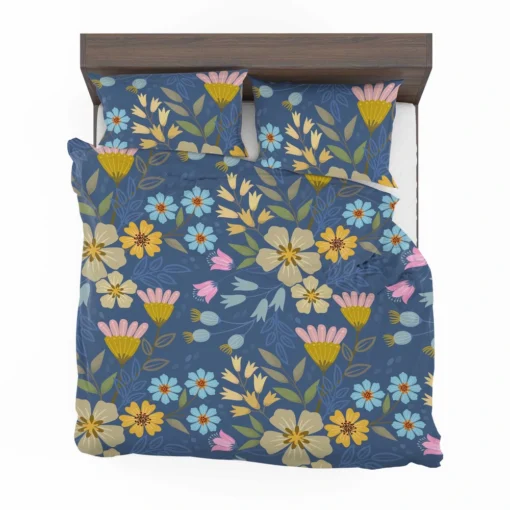 Spring Bloomed Florals Pattern Bedding Set 2