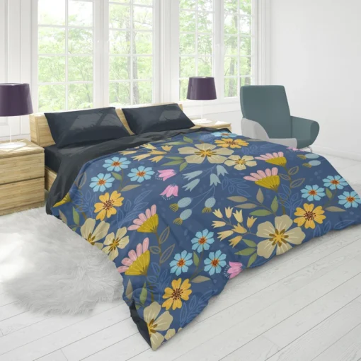 Spring Bloomed Florals Pattern Duvet Cover 1