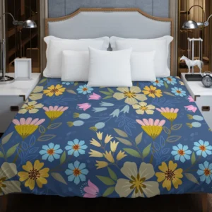 Spring Bloomed Florals Pattern Duvet Cover