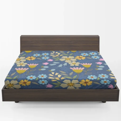 Spring Bloomed Florals Pattern Fitted Sheet 1