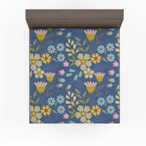 Spring Bloomed Florals Pattern Fitted Sheet