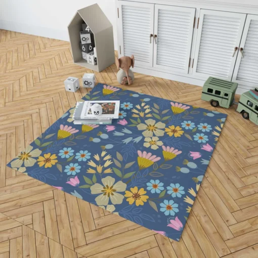 Spring Bloomed Florals Pattern Rug 1