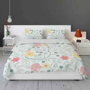 Spring Cute Wild Flowers Bedding Set 1