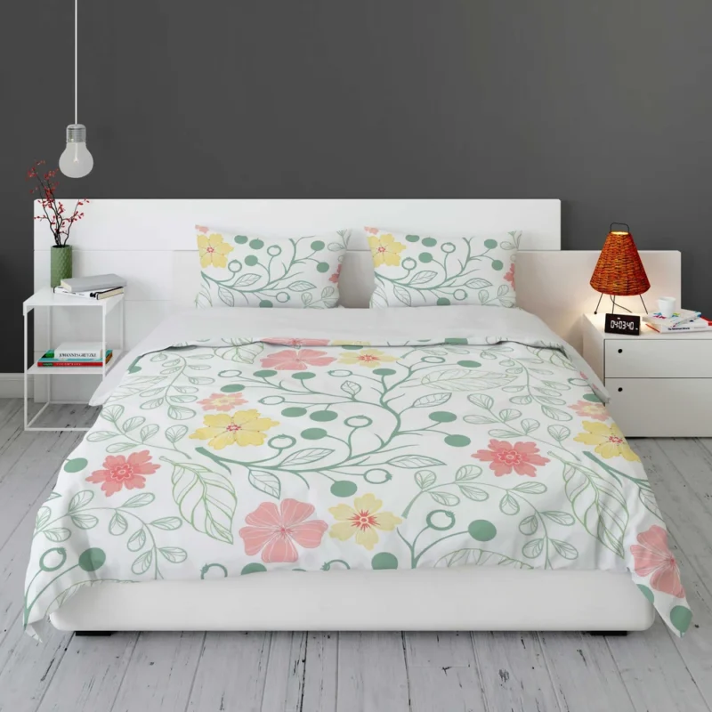 Spring Cute Wild Flowers Bedding Set 1