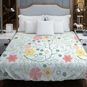 Spring Cute Wild Flowers Duvet Cover