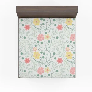 Spring Cute Wild Flowers Fitted Sheet