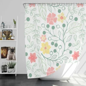 Spring Cute Wild Flowers Shower Curtain