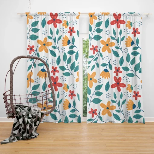 Spring Dainty Flowers Curtain