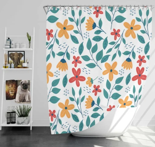 Spring Dainty Flowers Shower Curtain