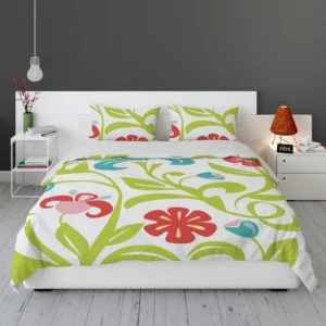 Spring Flowers Pattern Bedding Set 1