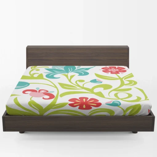 Spring Flowers Pattern Fitted Sheet 1