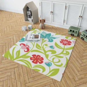 Spring Flowers Pattern Rug 1