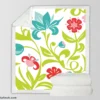 Spring Flowers Pattern Sherpa Fleece Blanket