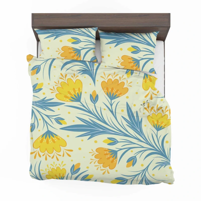 Spring Yellow Blossom Flowers Bedding Set 2