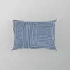 Square Contemporary Minimalist In Blue Pillow Case