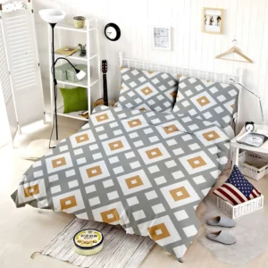 Square Cross Geometric Pattern Bedding Set