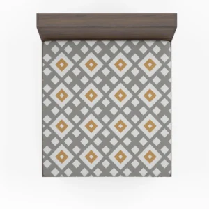 Square Cross Geometric Pattern Fitted Sheet