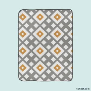 Square Cross Geometric Pattern Fleece Blanket 1