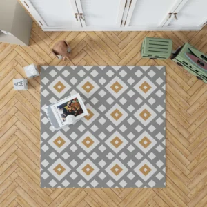 Square Cross Geometric Pattern Rug