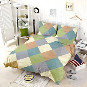 Square Elegant Patchwork Design Bedding Set