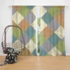 Square Elegant Patchwork Design Curtain