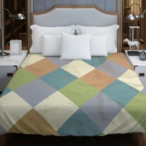 Square Elegant Patchwork Design Duvet Cover