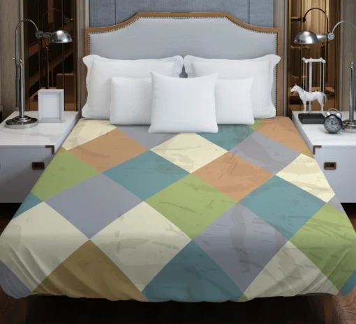 Square Elegant Patchwork Design Duvet Cover