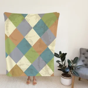 Square Elegant Patchwork Design Fleece Blanket