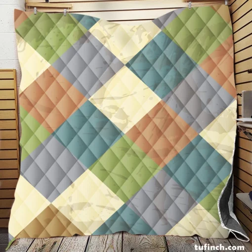 Square Elegant Patchwork Design Quilt Blanket