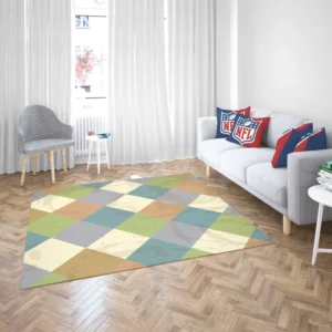 Square Elegant Patchwork Design Rug 2